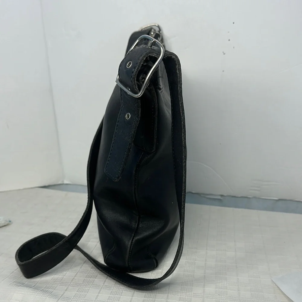Coach # 9188 Legacy  Duffle Black Leather Crossbody Bag Purse
